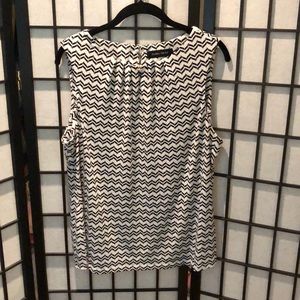 Black and white chevron blouse